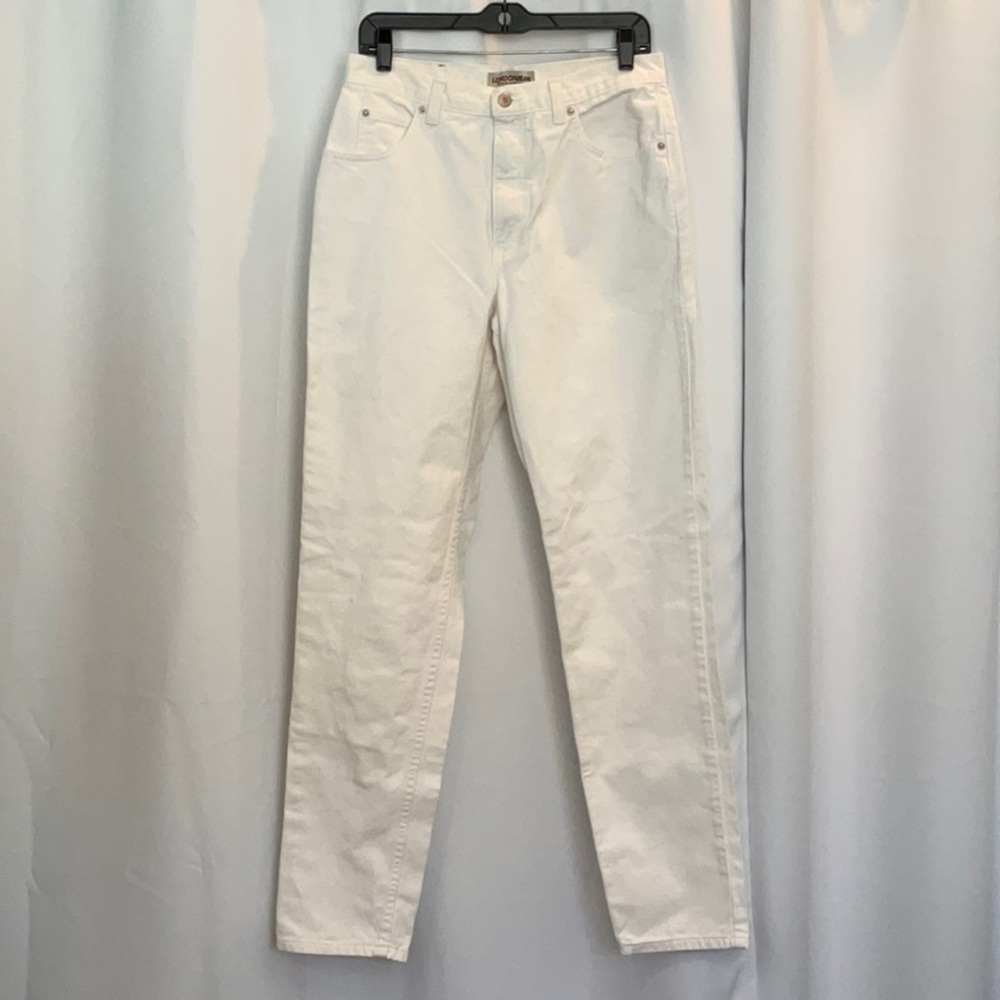 VS London Jean TALL 5-Pocket Straight Leg White Jeans Women Size 14